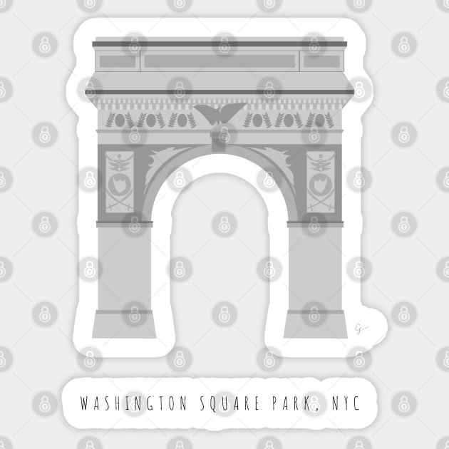 New York City NYC, Washington Square Park Sticker by lymancreativeco